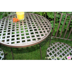 Bistrogarnitur "Neapel" Tisch und Stühle in dunkelbraun