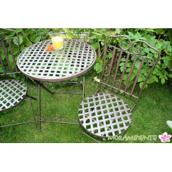 Bistrogarnitur "Neapel" Tisch und Stühle in dunkelbraun