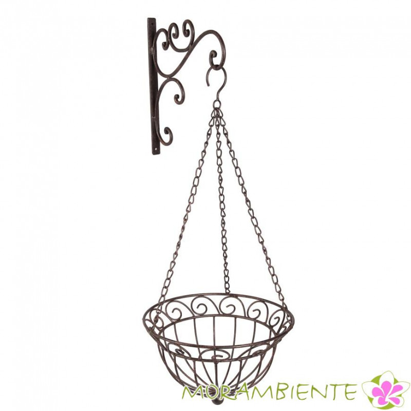 Blumenampel mit Wandhaken aus Metall