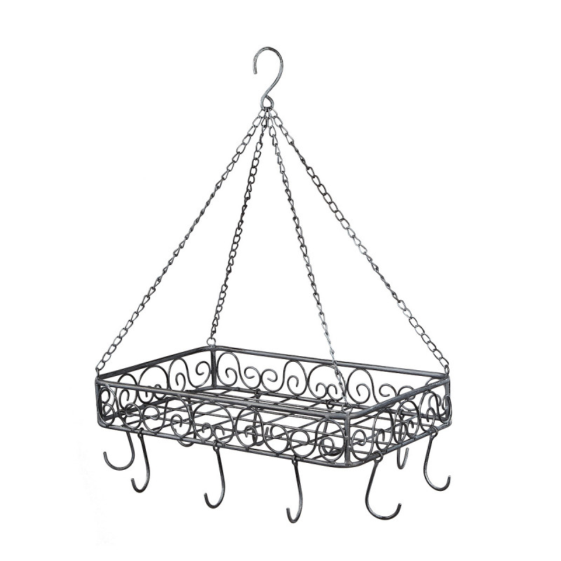 Hängetablett aus Metall in Grau