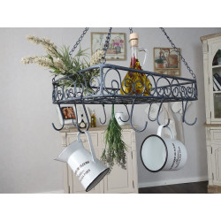 Hängetablett aus Metall in Grau