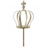Gartenstecker "Krone" antik grau
