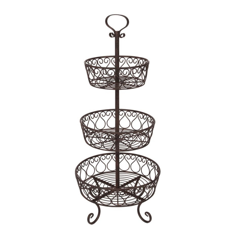 80 cm hohe, dreistufige Etagere