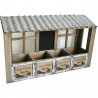 Pflanzkasten mit Dach im shabby-Stil