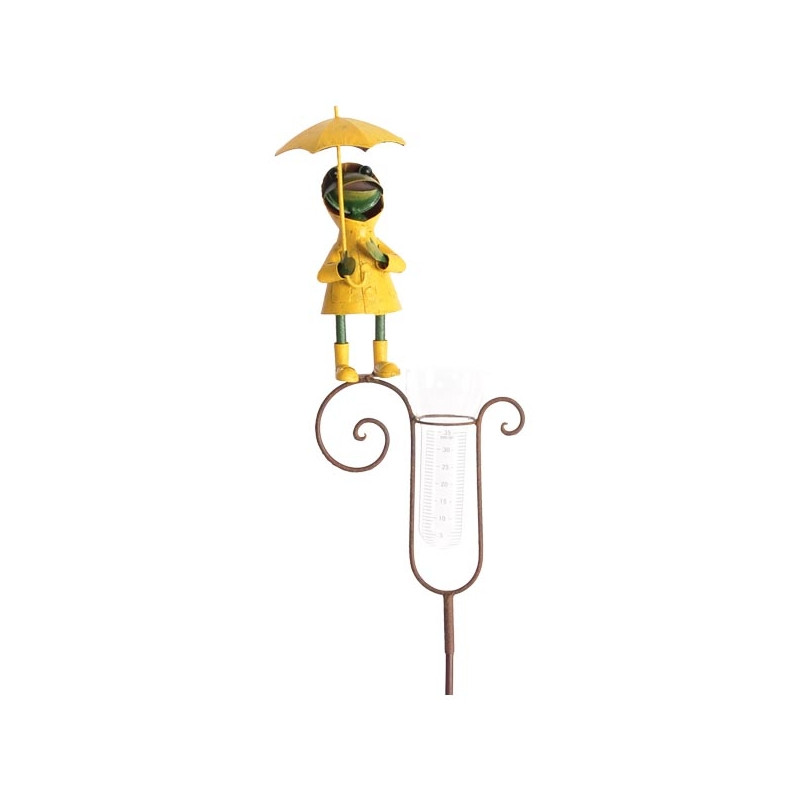 Gartenstecker "Ostfriesen-Frosch" mit Regenmesser