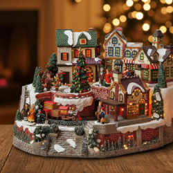 Weihnachtsdorf mit Zug