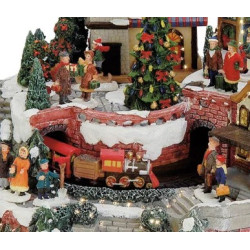 Weihnachtsdorf mit Zug