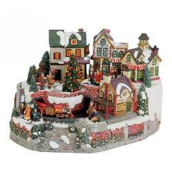 Weihnachtsdorf mit Zug